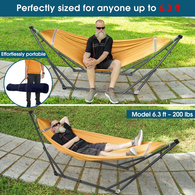 Original Collapsible Hammock Stand, Yellow