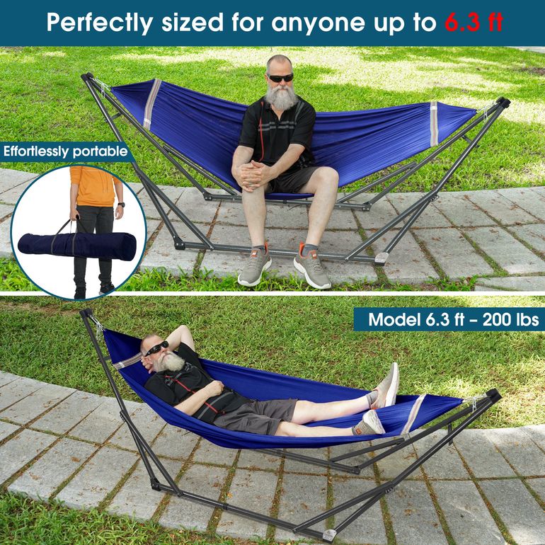 Original Collapsible Hammock Stand, Blue