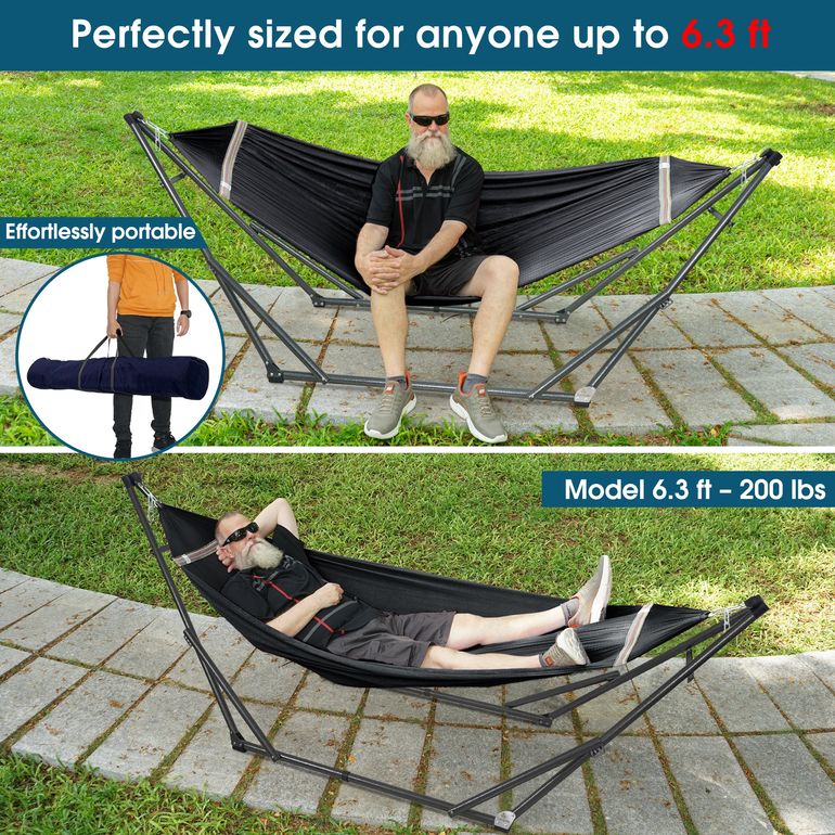 Original Collapsible Hammock Stand, Black