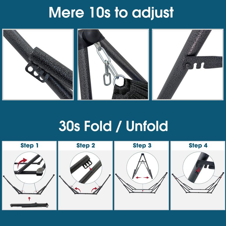Original Collapsible Hammock Stand, Black