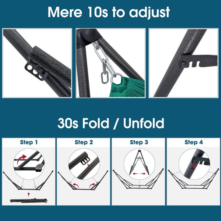 Original Collapsible Hammock Stand, Peacock