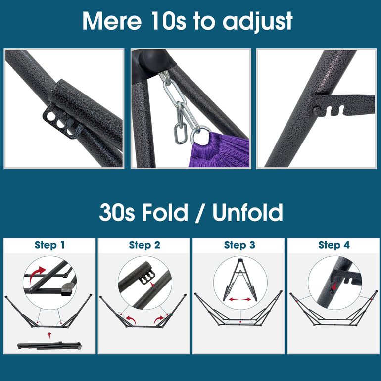 Original Collapsible Hammock Stand, Purple
