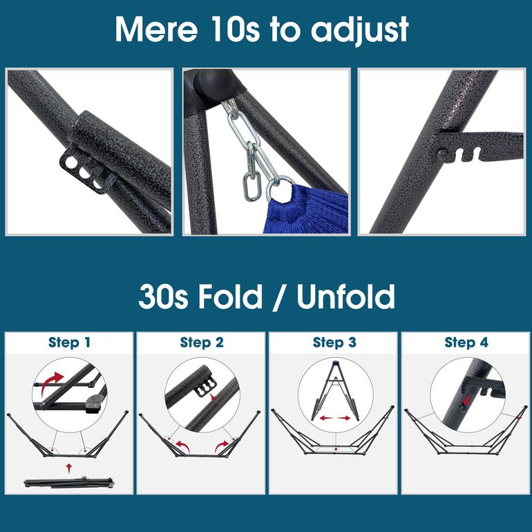 Original Collapsible Hammock Stand, Blue